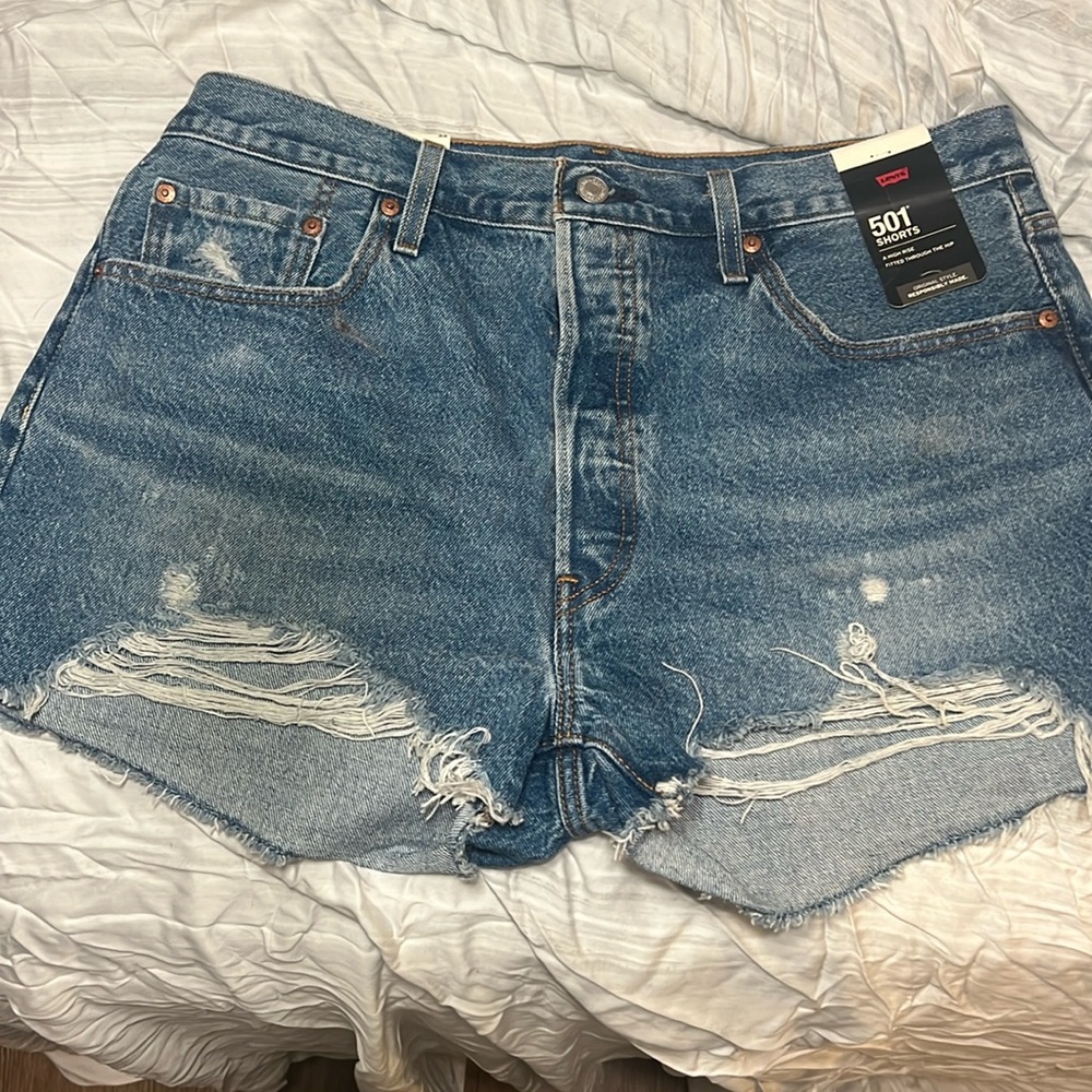 Levi 501 Distressed Jean shorts